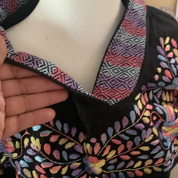 NWOT  XL Unique black Mexican “Baja” style women’s pullover Jacket. - Picture 4 of 6